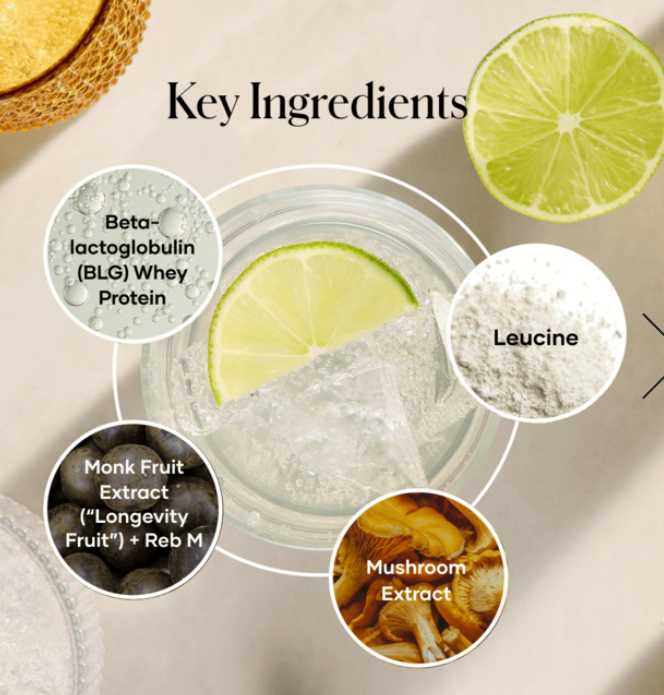 Shaklee-Sparkling-Protein-Drink-in-cans-40g-Shop-california-USA-ingredients - Shop Sparkling Protein Drink Lemon-Lime 40g Shaklee Sparkling Protein Water